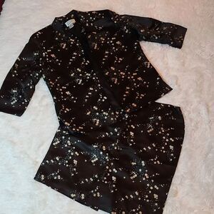 VINTAGE Due per Due Suit Silk Blend 12/14